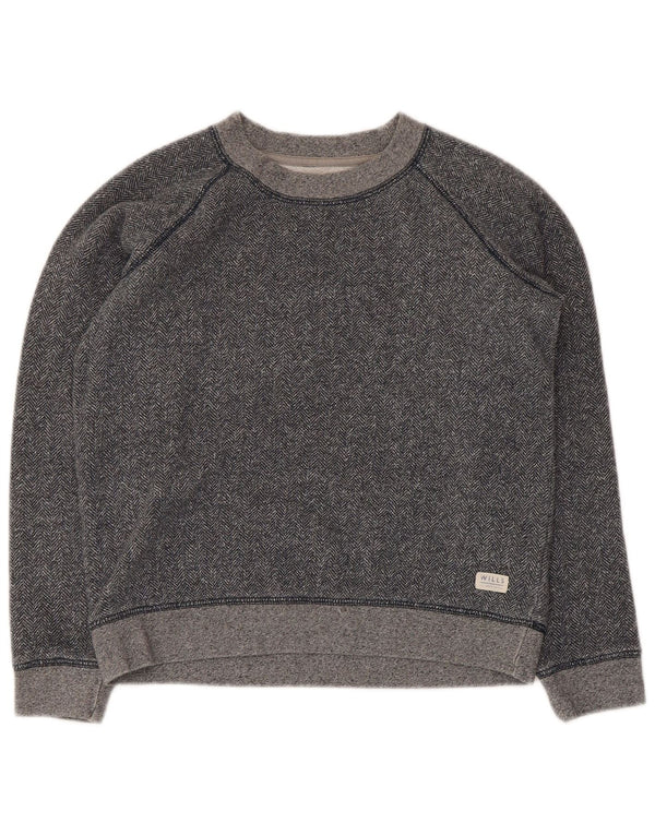 Felpa corta da donna Jack Wills UK 10 piccola spina di pesce grigia