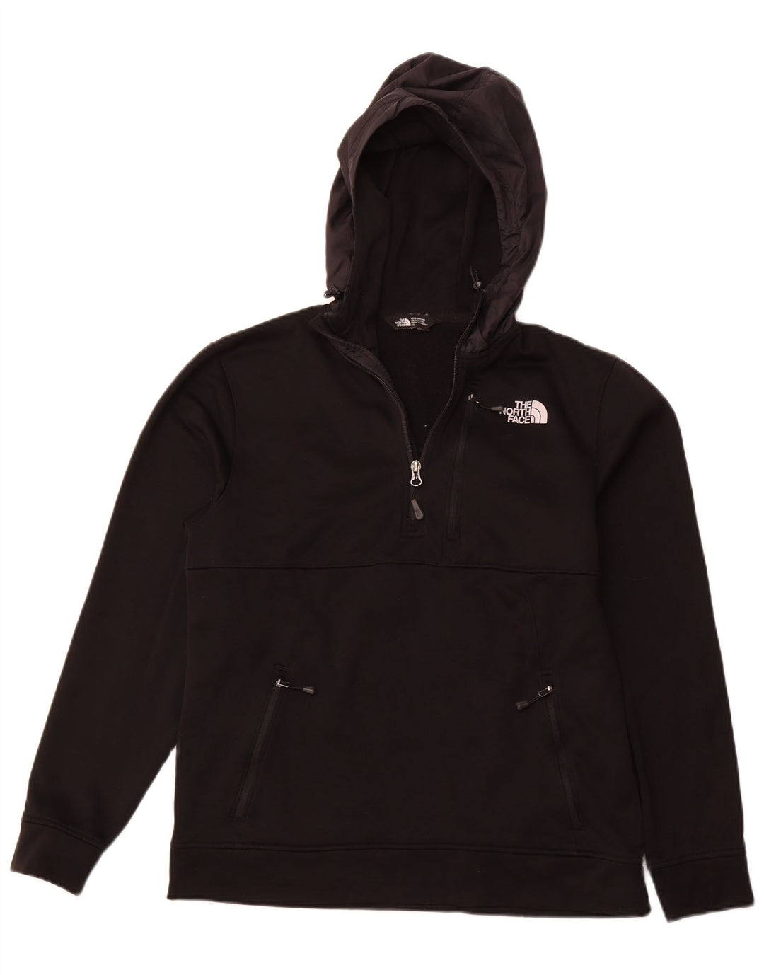 THE NORTH FACE Maglione con cappuccio e zip da uomo, grande, in poliestere nero