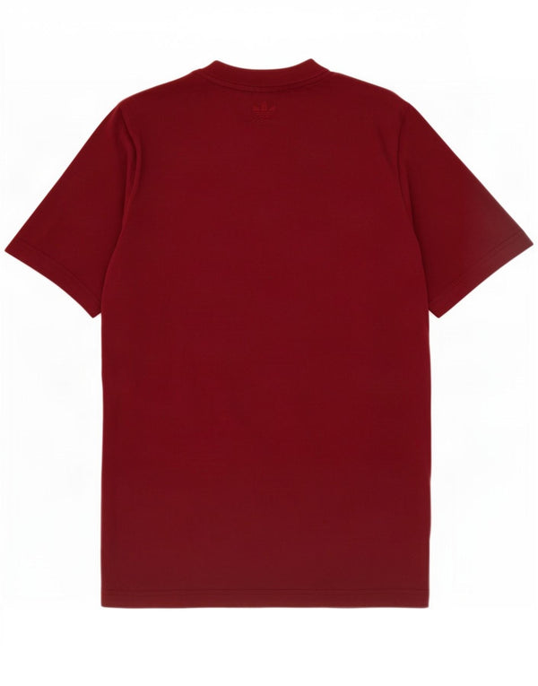 T-shirt grafica da uomo Adidas Top in cotone bordeaux medio