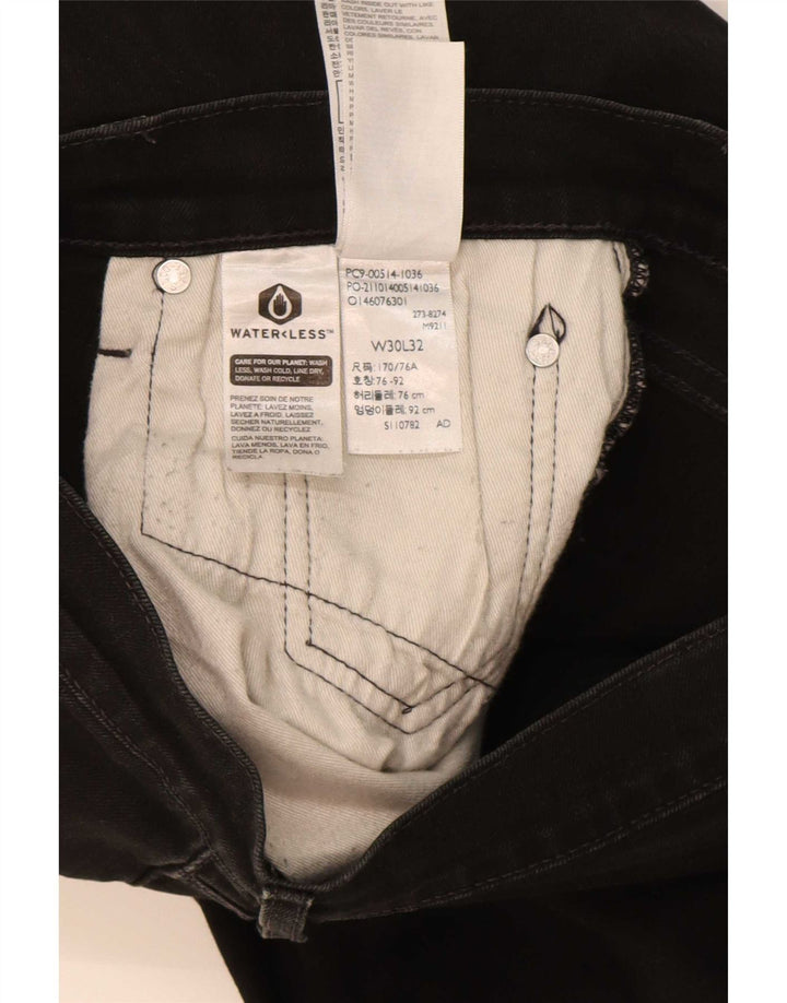 Jeans dritti da uomo Levi's W30 L32 cotone nero
