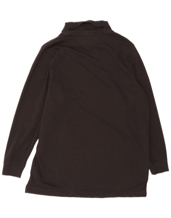 Polo da uomo a maniche lunghe Tommy Hilfiger XL in cotone nero