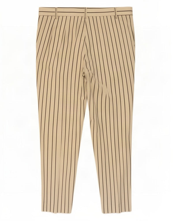 Pantaloni casual da donna Marks & Spencer UK 20 2XL W40 L28 Bianco sporco a righe