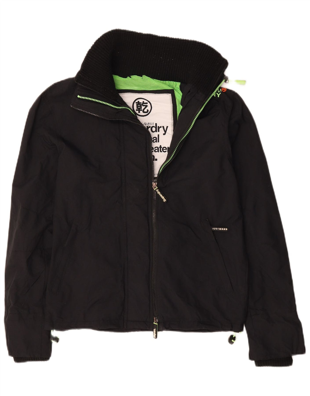 Giacca antipioggia da uomo Superdry Windcheater UK 36 Small Nylon nero