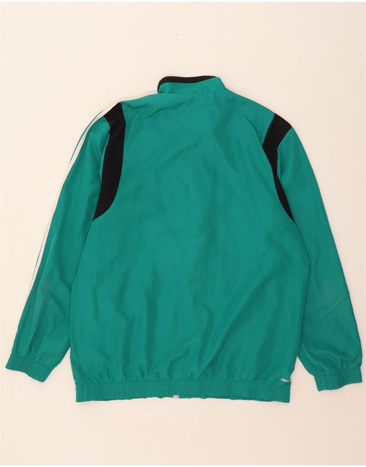 Giacca da uomo Adidas Climalite Top Jacket Large Turchese Colourblock