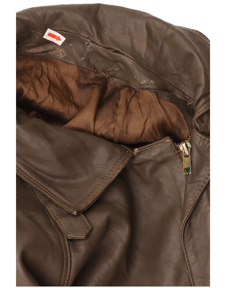 Giacca in pelle da uomo VINTAGE IT 48 Marrone medio