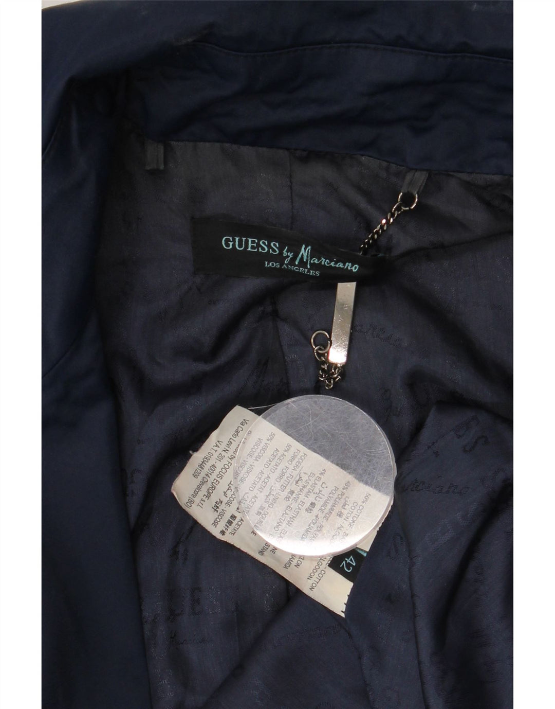 Trench Donna Guess By Marciano IT 42 Medio Blu Navy Cotone