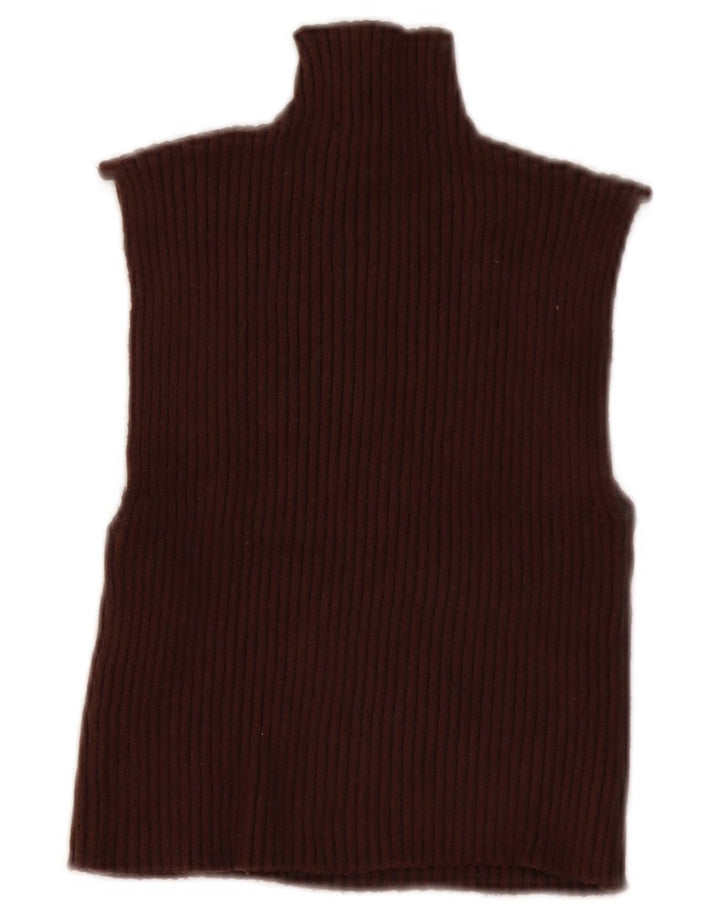 Canotta corta da donna Zara UK 8 piccola in viscosa marrone