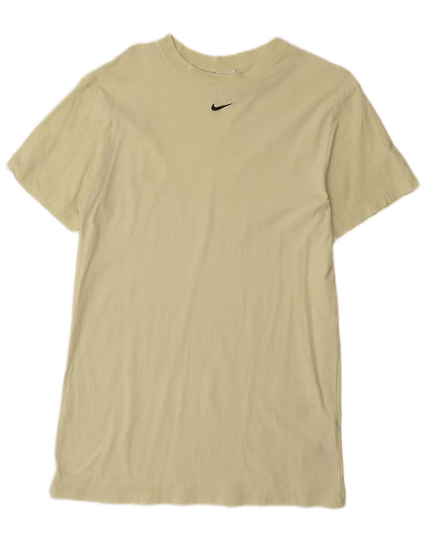 Abito t-shirt da donna NIKE UK 6 XS cotone giallo