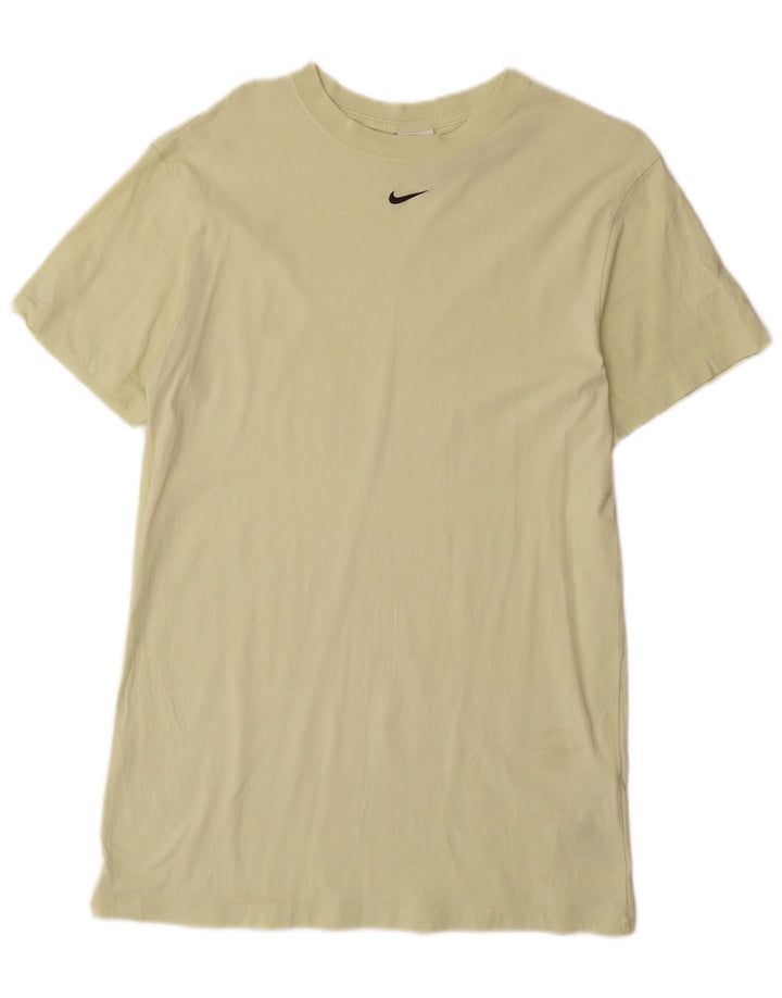 Abito t-shirt da donna NIKE UK 6 XS cotone giallo
