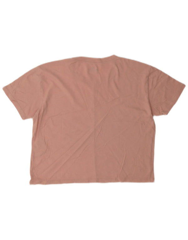T-shirt corta con grafica Hollister da donna UK 10 Small Pink Colourblock