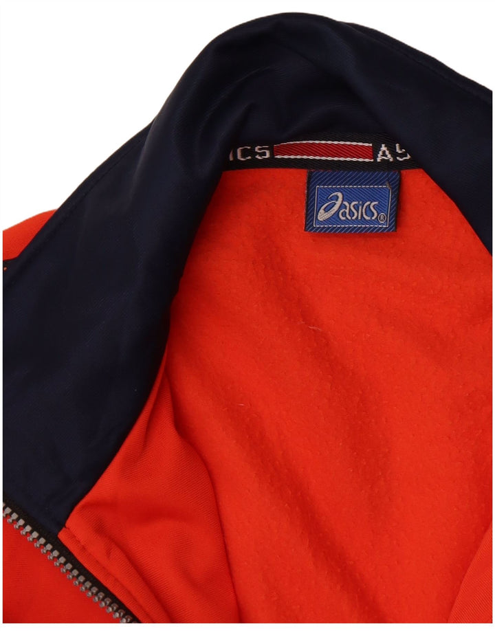 Giacca da tuta grafica da ragazzo Asics 15-16 anni in poliestere arancione