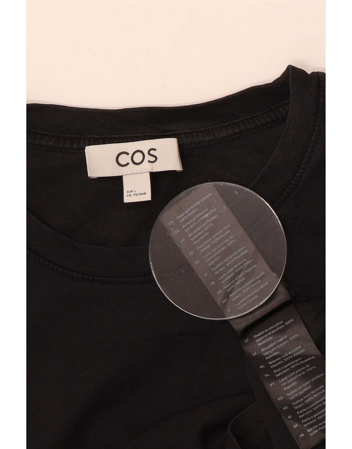 T-shirt da uomo Cos Top grande in cotone nero