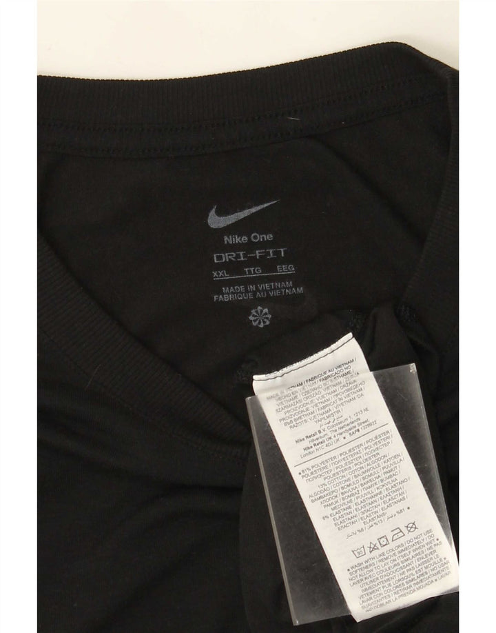 Top Nike Dri Fit da uomo a maniche lunghe 2XL poliestere nero