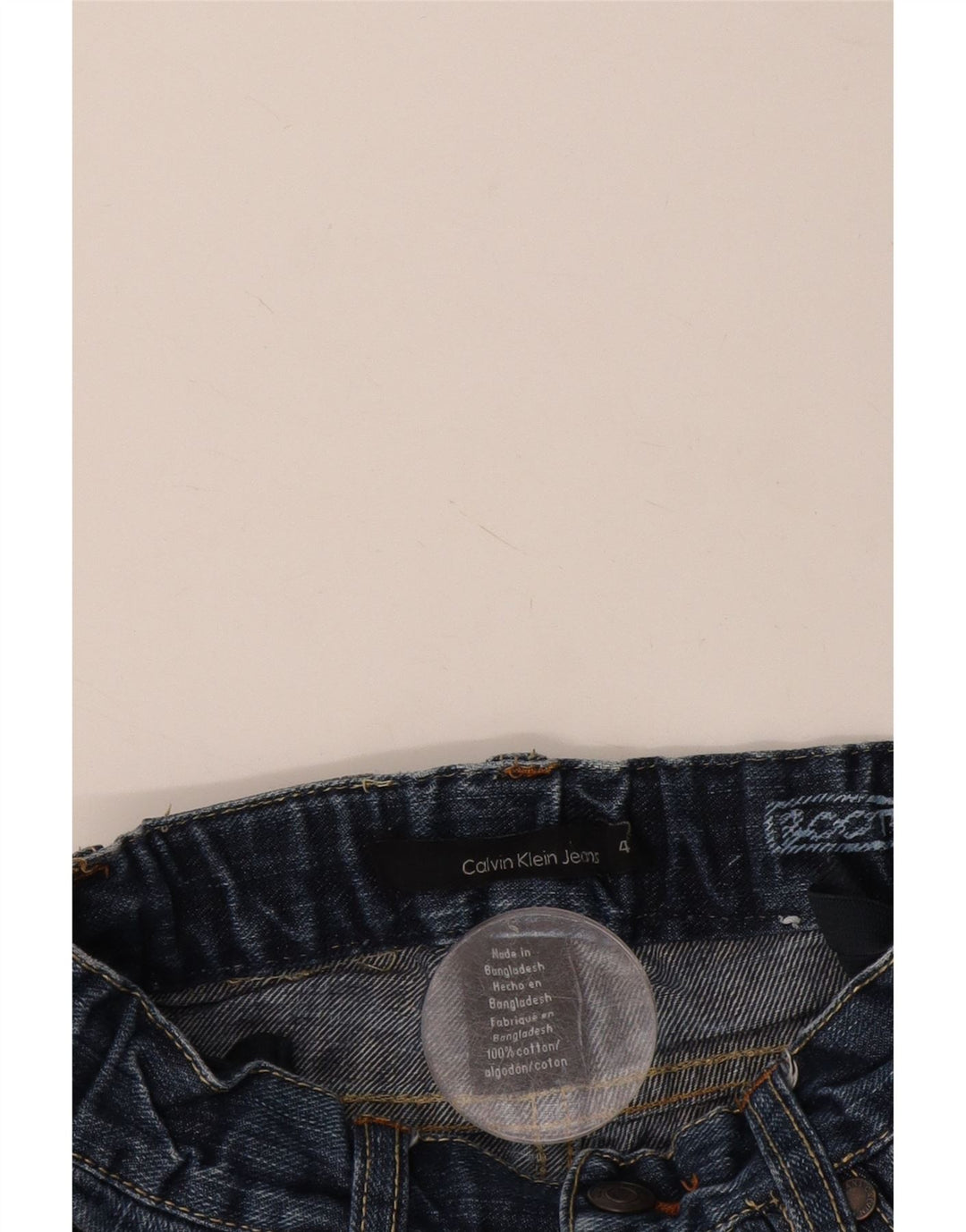 CALVIN KLEIN Jeans dritti per ragazzi 3-4 anni W20 L17 Blu Cotone