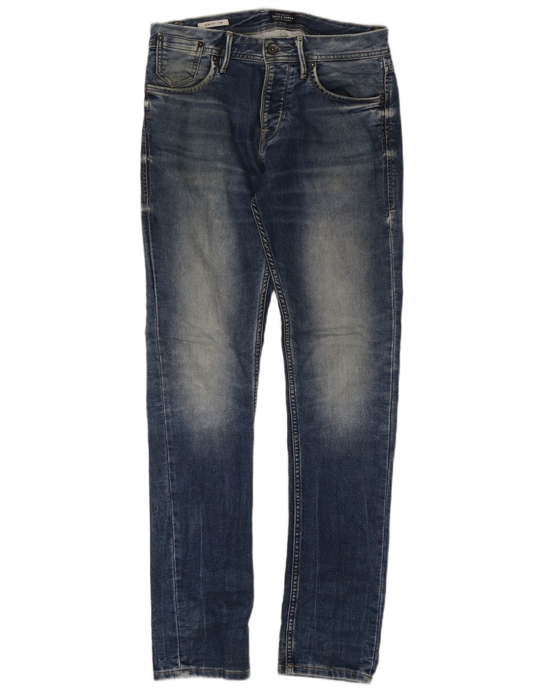 JACK & JONES Jeans Tim Slim da uomo W30 L34 cotone blu
