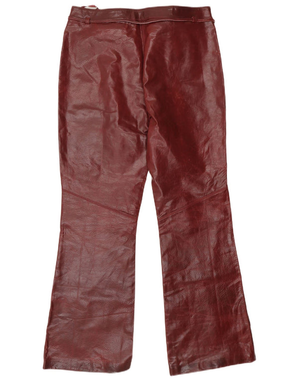Pantaloni bootcut da donna vintage UK 14 Large W32 L30 Borgogna