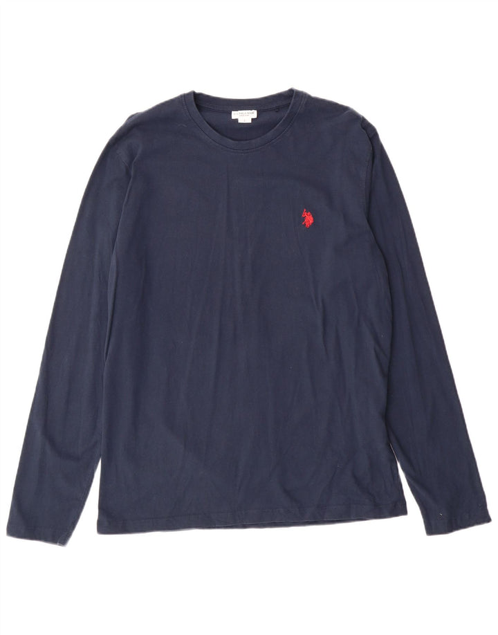 Polo Assn. degli Stati Uniti Top da donna a maniche lunghe UK 16 Large in cotone blu navy