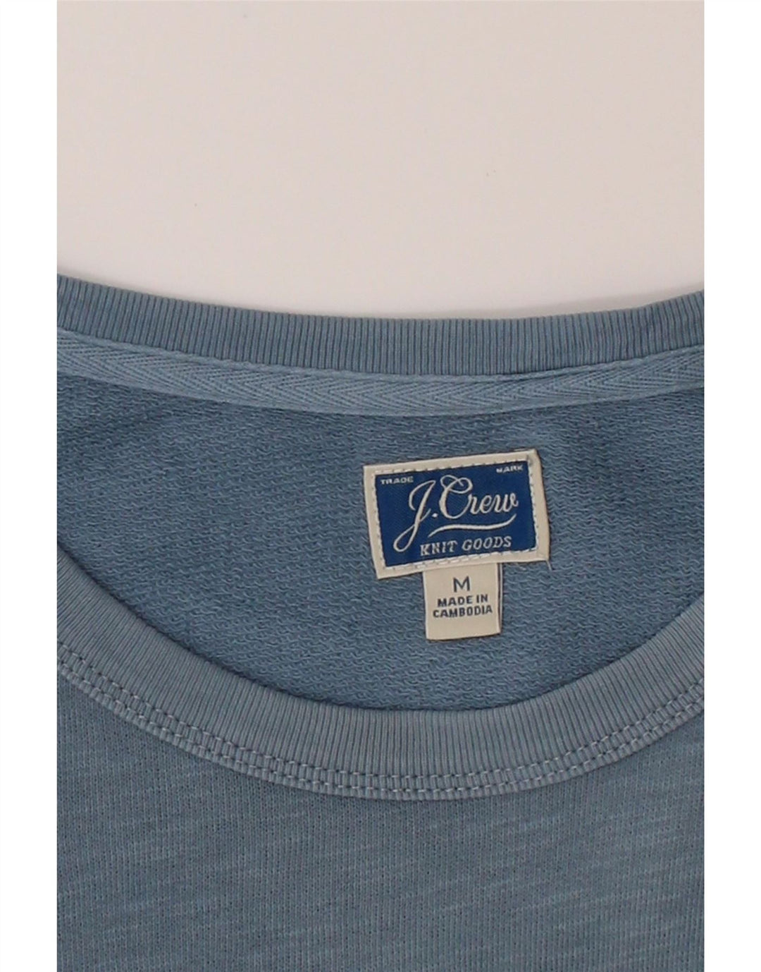 J. CREW Mens Sweatshirt Jumper Medium Blue Cotton Vintage J. Crew and Second-Hand J. Crew from Messina Hembry 