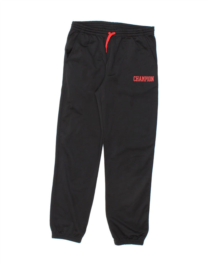 CHAMPION Boys Graphic Tracksuit Trousers Joggers 9-10 Years Medium  Black Vintage Champion and Second-Hand Champion from Messina Hembry 