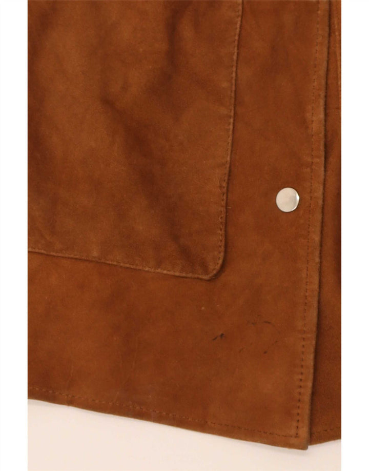 Giacca in pelle scamosciata da donna Pull & Bear UK 10 piccola Beige