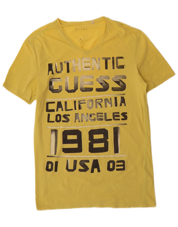T-shirt grafica da uomo Guess Top giallo medio
