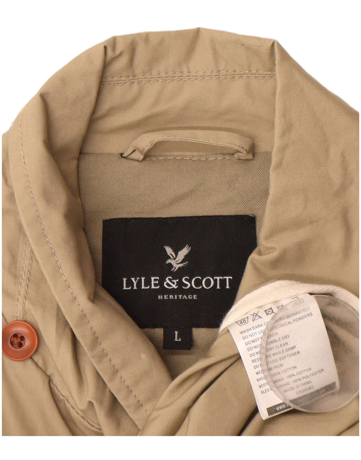 Giacca multiuso da uomo LYLE & SCOTT UK 40 grande cotone beige