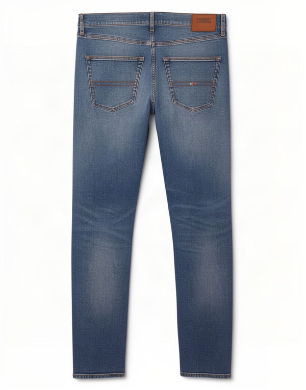 Jeans affusolati moderni da uomo Tommy Hilfiger W33 L32 cotone blu