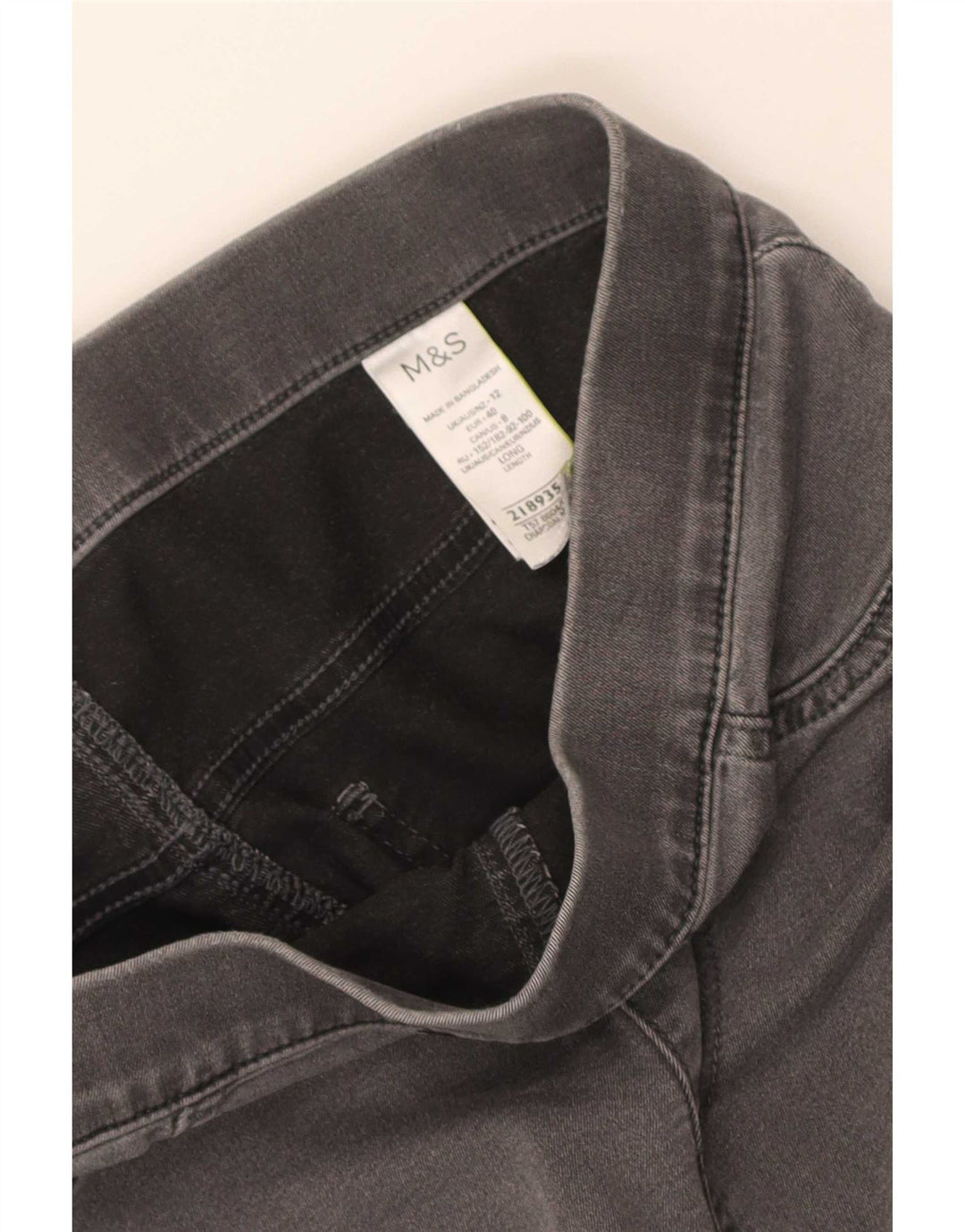 Jeans Jeggings da donna Marks & Spencer UK 12 Medio W30 L28 Cotone grigio