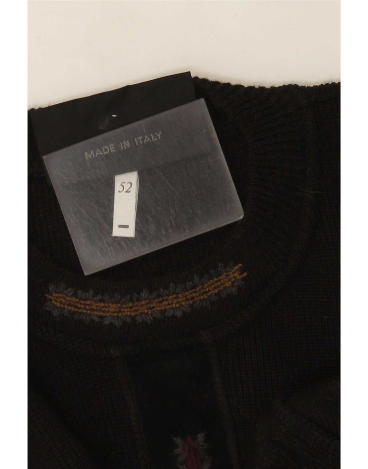 Maglione girocollo da uomo Cobra IT 52 grande acrilico nero