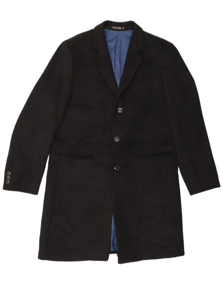 Cappotto da uomo Marks & Spencer vestibilità regolare UK 40 grande nero classico