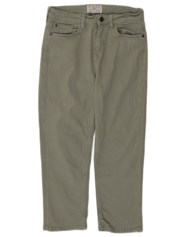 Jeans capri skinny da donna Fat Face UK 10 piccoli W26 L20 cotone verde