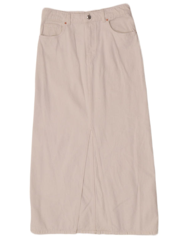 Gonna in denim da donna Mango media W30 cotone bianco