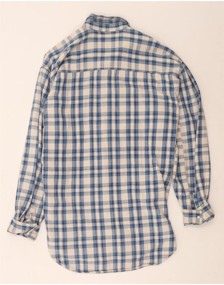 Camicia Levi's da uomo in flanella di cotone a quadri blu medio