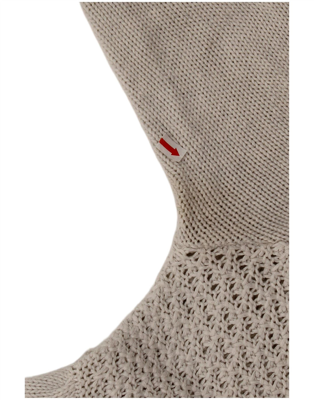 Maglione cardigan con maniche a 3/4 da donna Zara UK 10 piccolo cotone grigio