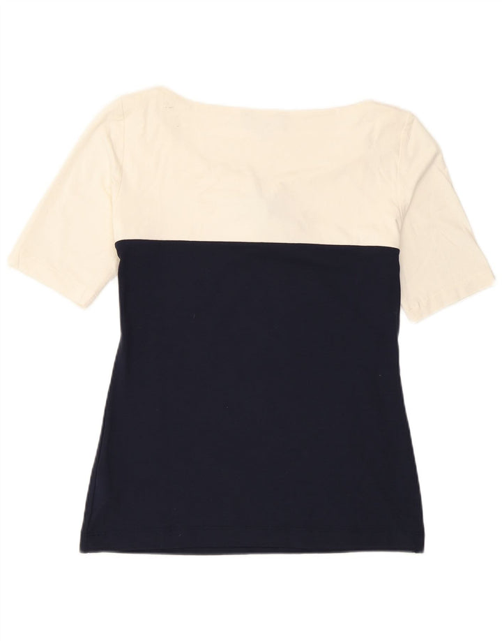 Camicetta da donna Luisa Spagnoli Top UK 10 Small White Colourblock Viscosa