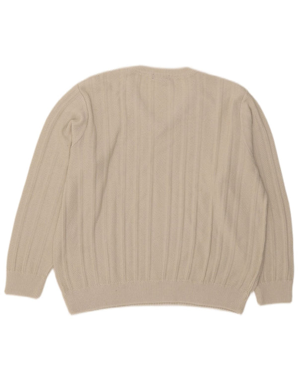 Maglione da uomo con scollo a V Marks & Spencer grande acrilico beige