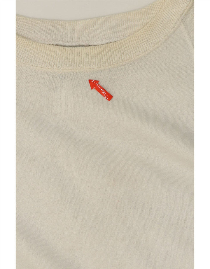 LEE Womens Short Sleeve Sweatshirt Jumper UK 18 XL White Polyester Vintage Lee and Second-Hand Lee from Messina Hembry 