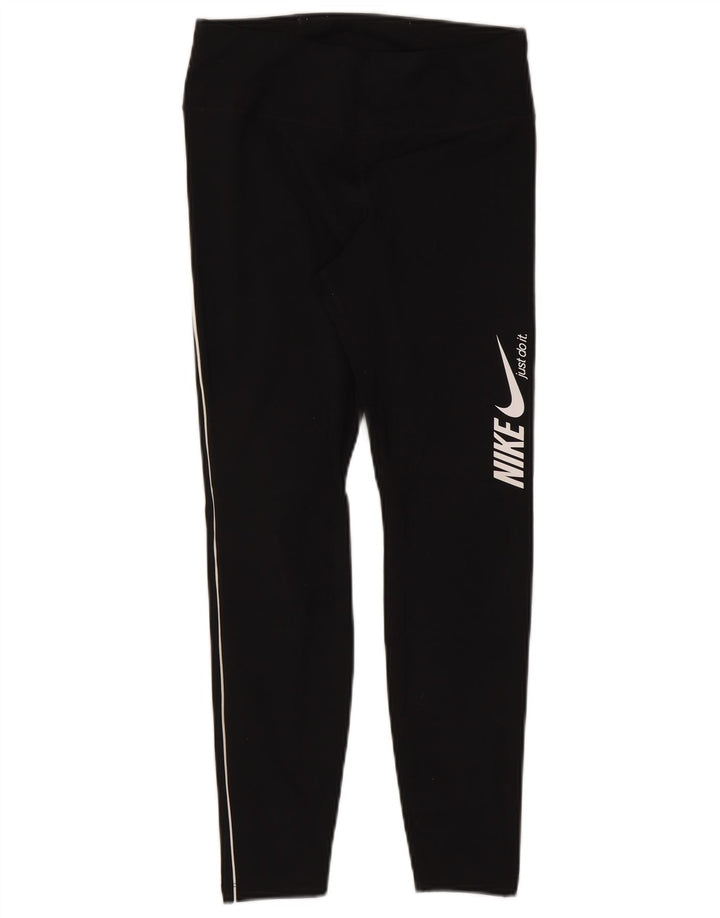 Leggings Nike Dri Fit Graphic Crop da donna UK 12 medio nero poliestere