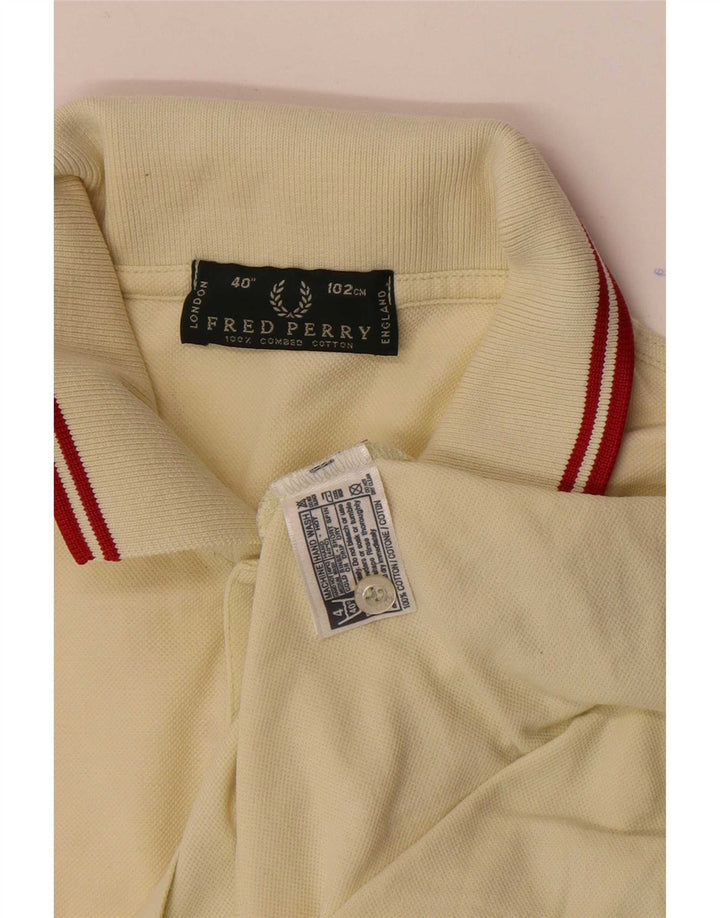 Polo da uomo Fred Perry in cotone giallo medio