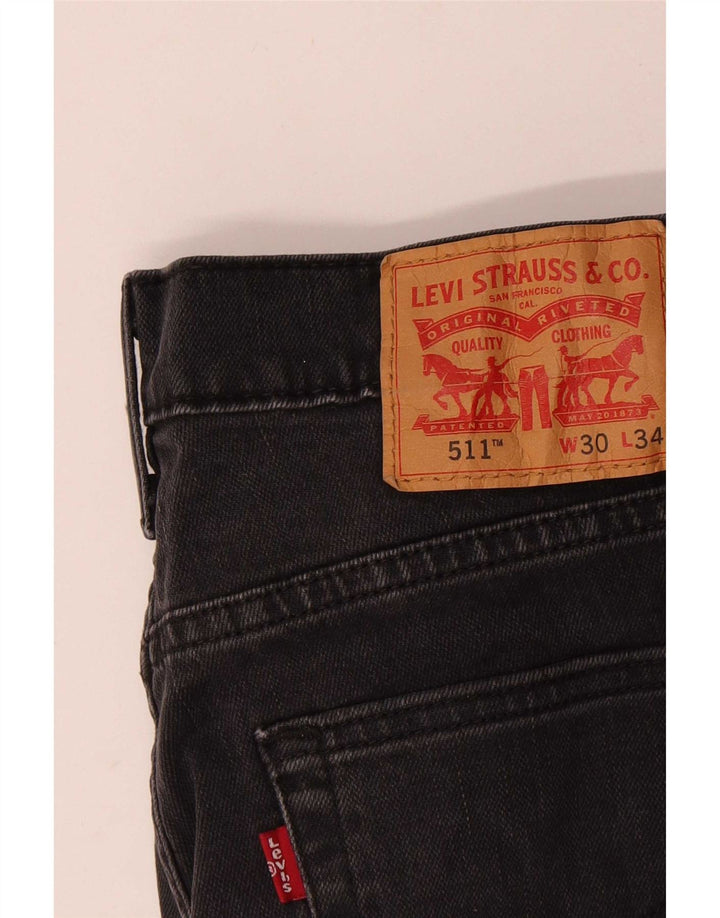 Jeans Levi's Uomo 511 Slim W30 L30 Cotone Nero