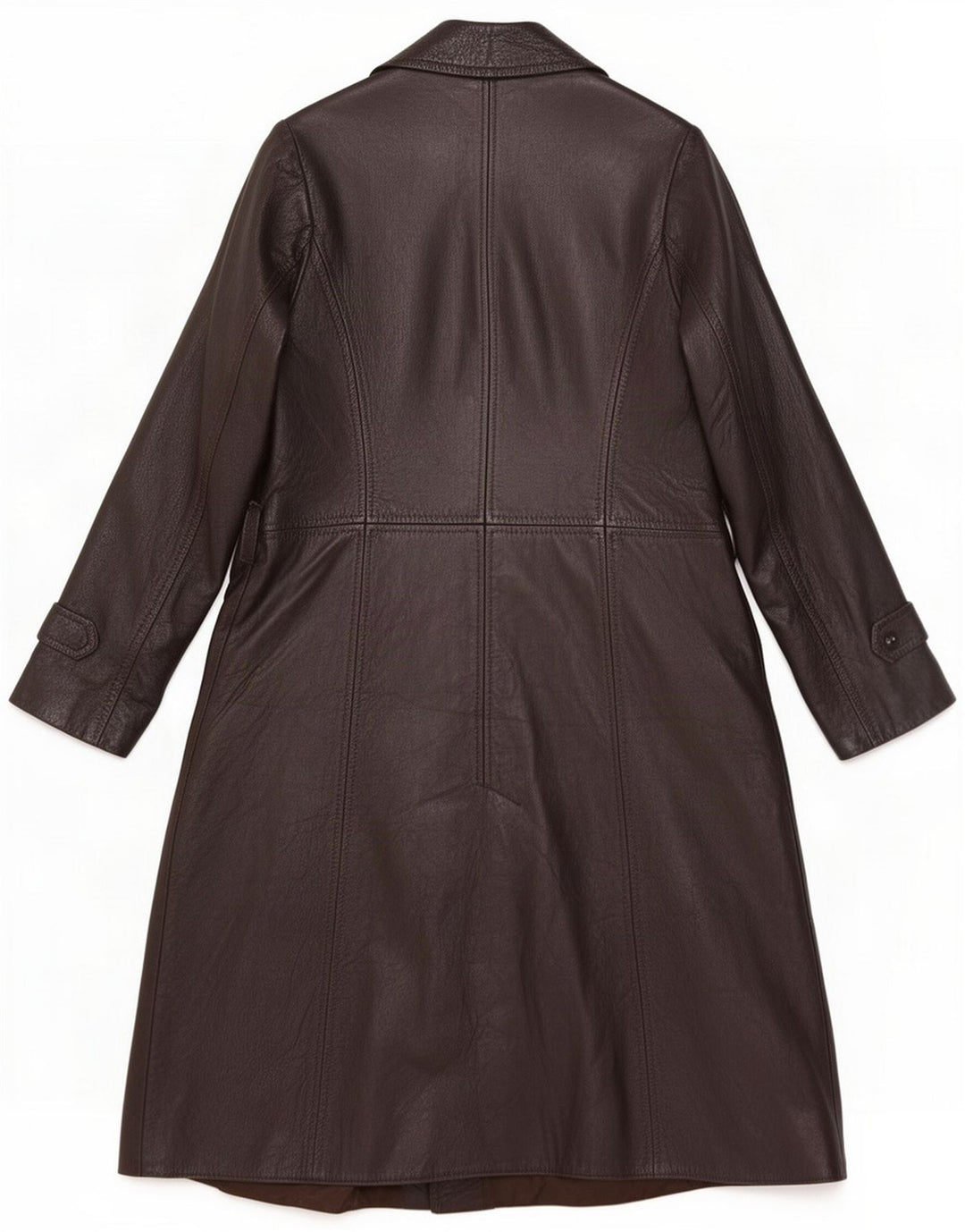Cappotto vintage in pelle da donna UK 14 Marrone medio