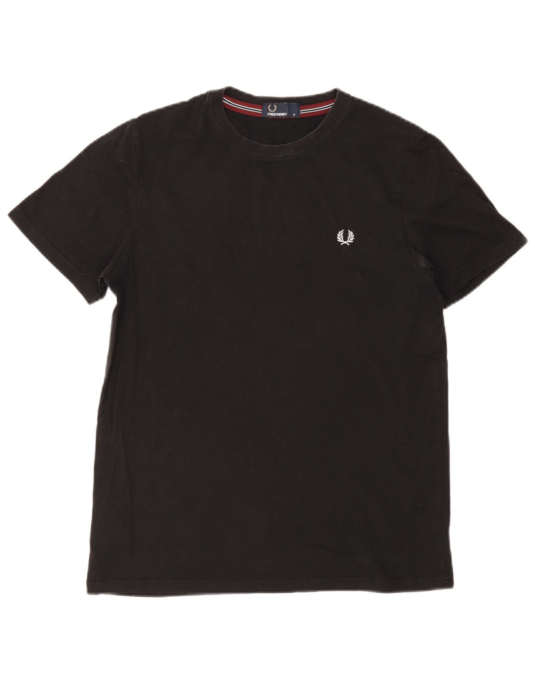 T-shirt da uomo Fred Perry Top in cotone nero medio