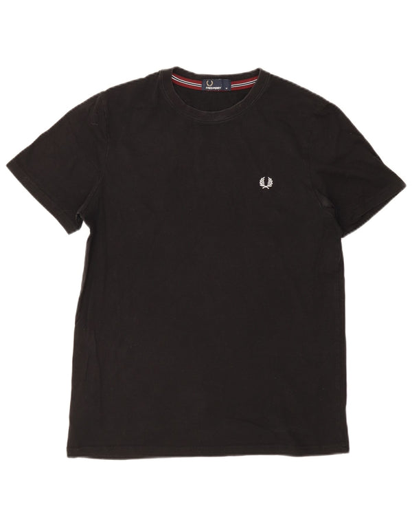T-shirt da uomo Fred Perry Top in cotone nero medio