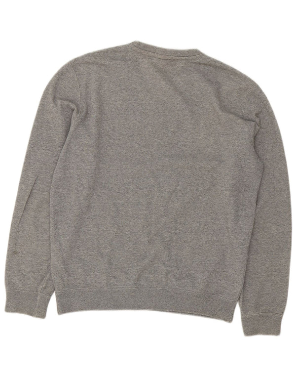 Felpa grafica da uomo Champion, maglione piccolo, cotone chiazzato grigio