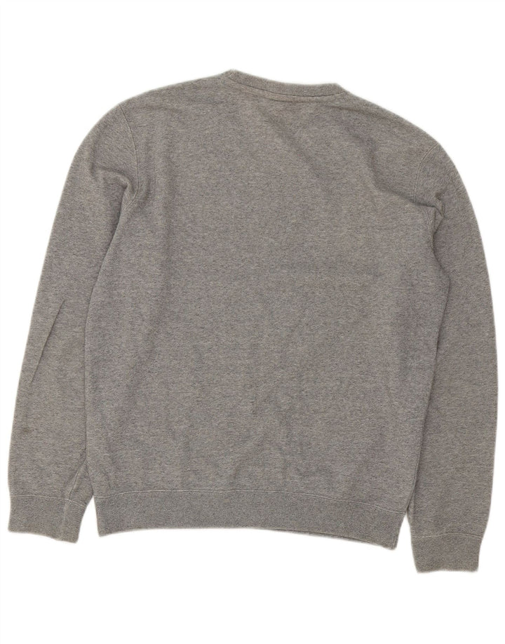 Felpa grafica da uomo Champion, maglione piccolo, cotone chiazzato grigio