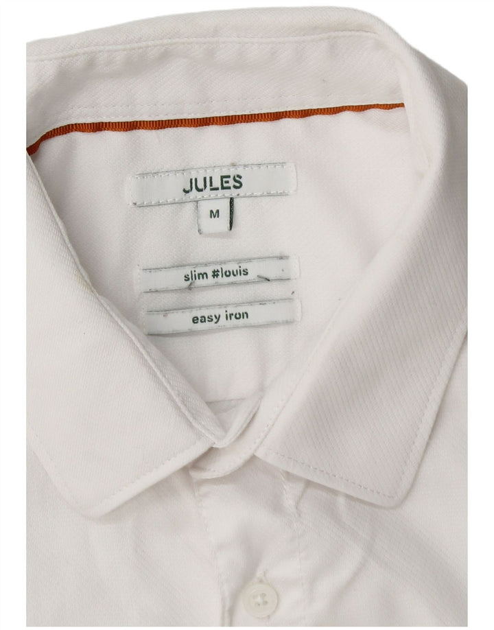 Camicia da uomo slim fit JULES in cotone bianco medio