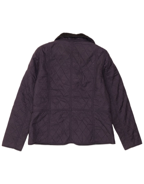 Giacca trapuntata da donna Barbour UK 14 Large Blu Navy Colourblock