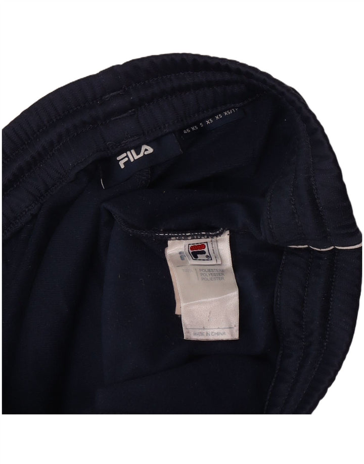 Pantaloni da tuta da uomo Fila XS in poliestere color block blu navy