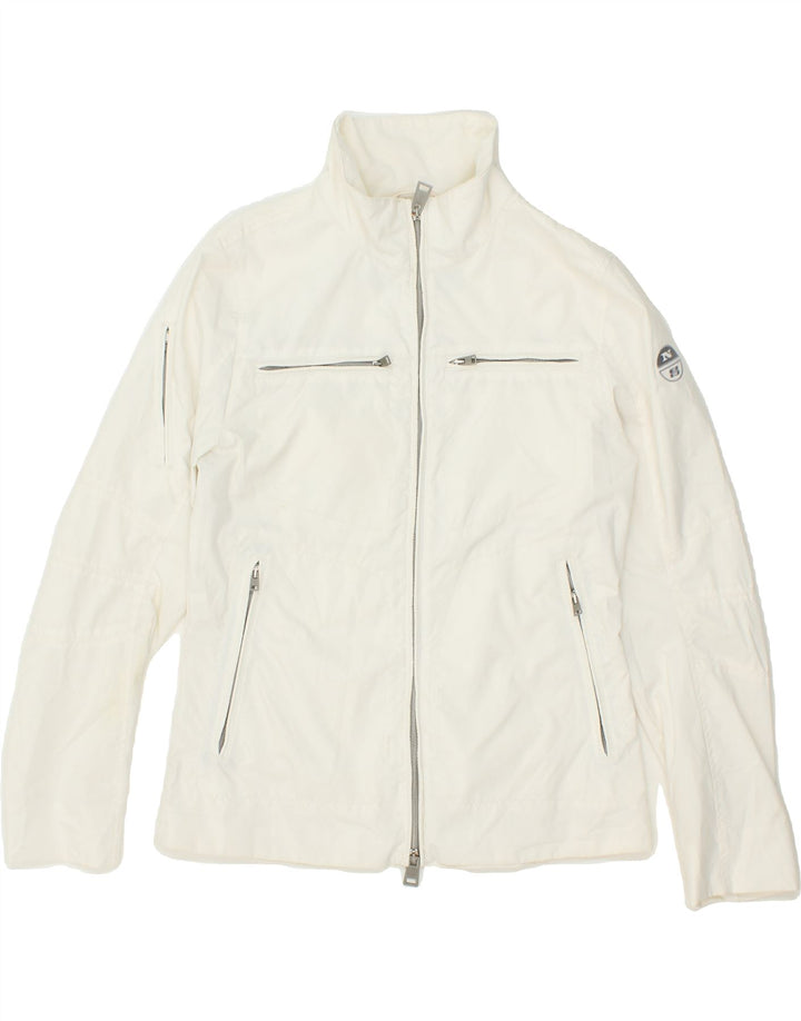 NORTH SAILS Womens Windbreaker Jacket UK 14 Medium White Polyester Vintage North Sails and Second-Hand North Sails from Messina Hembry 