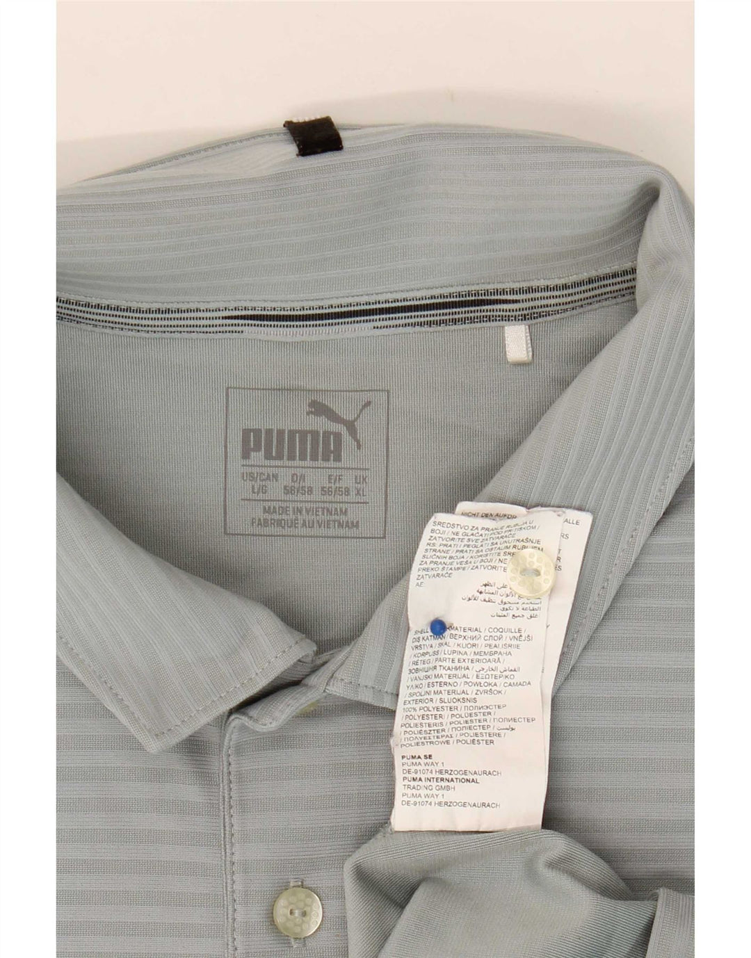 Polo Puma Uomo XL Grigio Gessato Poliestere